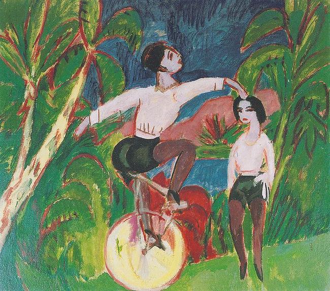 Ernst Ludwig Kirchner Der Einradfahrer oil painting image